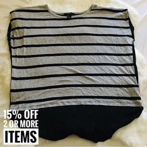 Forever 21 Greg & black Short Sleeve stripes Tank